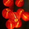 Amants01 Solar Red Lantern String Lights Solar Powered Hanging Lanterns
