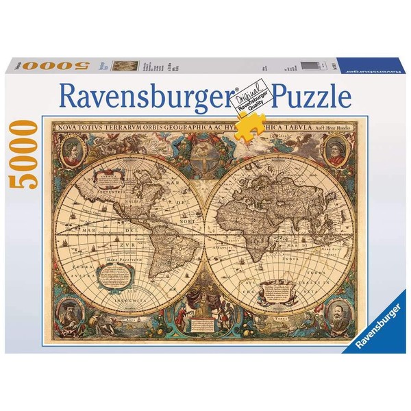 Ravensburger Antique World Map, 5000pc Jigsaw Puzzle