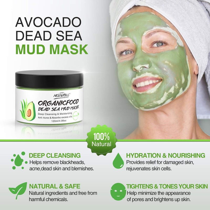 Clay Mask Avocado Dead sea Mud Stick Mask Natural Organic