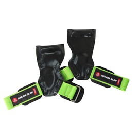 Weight Lifting Wrist Straps for Weightlifting, Lifting Deadlift & Powerlifting Grips Gloves, Adjustable Neoprene Padded Gym Workout Pull Up Lifting & Shrugs Wrist Hooks (Pair) (Green-XL)