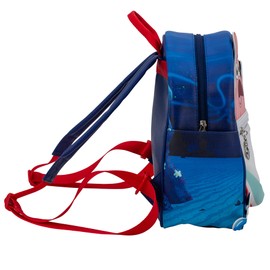 AI ACCESSORY INNOVATIONS SpongeBob Cosplay PU Backpack Purse, 3D Bikini Bottom Shoulder Bag with Epoxy Filled Metal Anchor Charm, 10.5 Inch, Adjustable Straps, Faux Leather