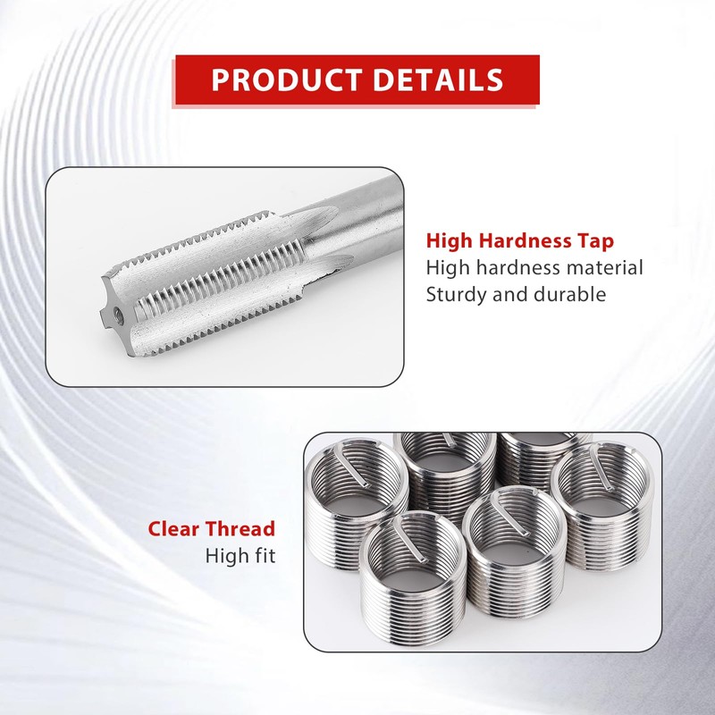 11-Piece Thread Repair Set, M16 x 1.5 Thread Insert Set,