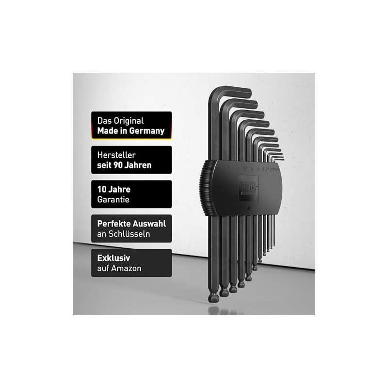 INBUS 74711 Allen Key Set 11-Piece 1.27 - 8 mm