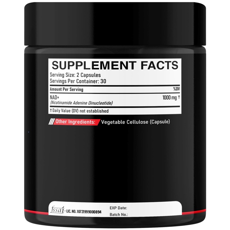 DEDICAD NAD+ Supplement 1000 mg - Pure NAD Supplement -