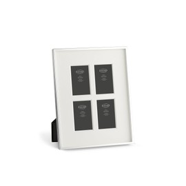EDZARD Napoli Photo Frame for Photos 4 x 5 x 8 cm Elegant Silver-Plated Tarnish-Resistant with 2 Hangers