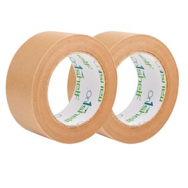On1shelf® Eco-Friendly Biodegradable Kraft Carton Sealing Tape - 50m Long |100% Recyclable & Sustainable Packing Solution (2, 48mm)