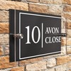 Badgemaster Layered Glass Effect Modern Anthracite Acrylic House Number Sign