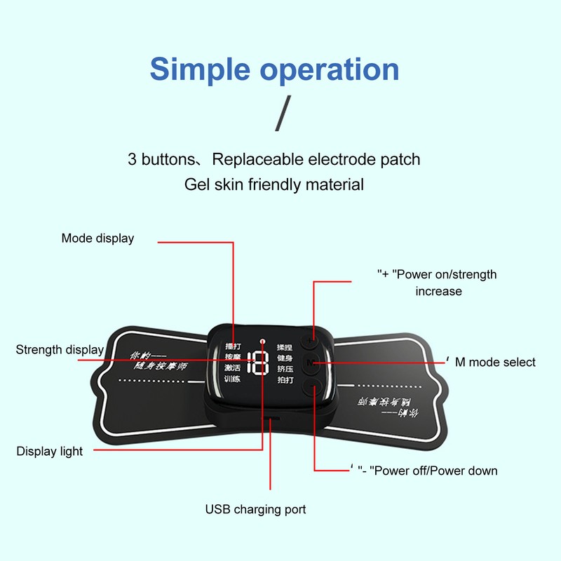 Electric Neck Patch 8 Modes 19 Strength Gears Promote Circulation