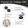 2 PCS Floor Lamp Inline Foot Switch, Round Foot Pedal