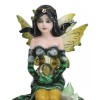 Ebros Gift Kneeling Bumblebee Spring Fairy With Crystal Ball On