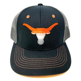 National Cap Texas Longhorns Gradient Fade Mascot Logo Flat Bill Mesh Trucker Snapback Hat