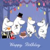 Moomin Family - Square Blank Birthday Card