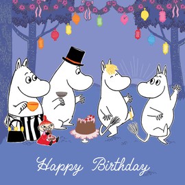 Moomin Family - Square Blank Birthday Card