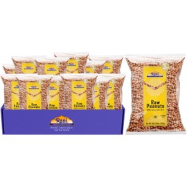 Rani Peanuts, Raw Whole With Skin (uncooked, unsalted) 48oz (3lbs) 1.36kg Bulk, Pack of 12 ~ All Natural | Vegan | Kosher | Gluten Friendly | Fresh Product of USA ~ Spanish Grade Groundnut/Red-skin