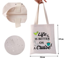 Cruise Vacation Cosmetic Bag Life Is Better On A Cruise Makeup Bag With Zipper Summer Vacation Travel Case Beach Life Gift (Cruise Tote)
