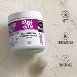 Bendita ELECTROLITOS Sin Azúcar |650mg Sodio + Potasio + Magnesio | HIDRATACIÓN REAL| Keto Bebida Hidratante Polvo Sabor Uva 40 Porciones | SIN Maltodextrina, Colorantes ni Edulcorantes Artificiales