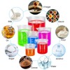 BUZIFU Set of 6 Plastic Measuring Cups, Transparent Laboratory Measuring