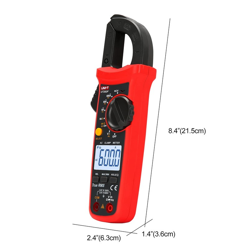 UNI-T UT202F - Medidor de abrazadera digital de corriente alterna,