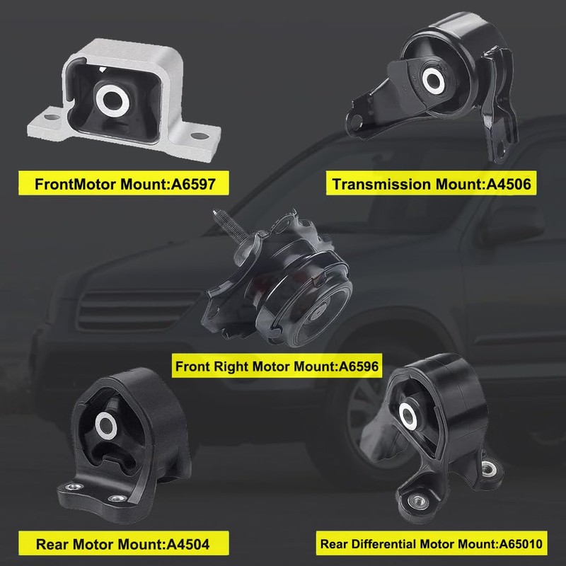 5PCS Engine Motor Mount and Transmission Mount Set Compatible with