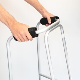 Pair of Universal Soft Padded Comfort Grip Pads for Walkers, Walking Trestles or Walking Frames with Elastic Strap - From Lifeswonderful