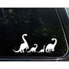 Dinosaur Family 2 Kids - White 8-3/4" x 3-1/2" Car