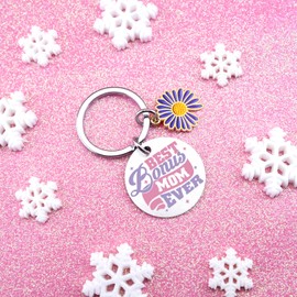 UYBEPU Bonus Mom Mothers Day Gifts From Stepdaughter Best Bonus Mom Ever Gifts for Step Moms Birthday Gift Ideas Unique Christmas Valentines Day Gift for Stepmom Keychain