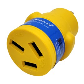 Parkworld 62954 NEMA L14-30P to 10-50R Adapter 4-Prong Generator 30A Locking Plug to Electrical Oven or Stove 3-Prong 50A Outlet (Yellow)