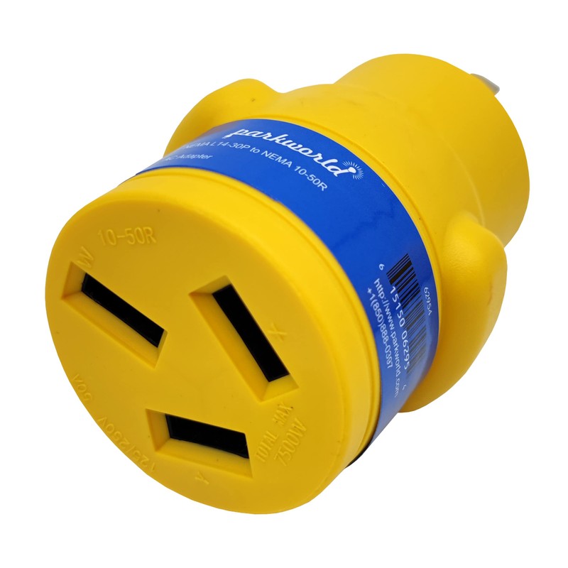 Parkworld 62954 NEMA L14-30P to 10-50R Adapter 4-Prong Generator 30A