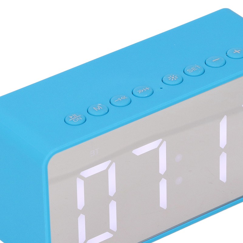 Alarm Clock Blue HD Mirror 2 in 1 Smart LED
