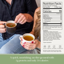 Kroma Vegan Vegetable Broth Powder w/ Plant Protein 7 Servings Travel Packs, 4.5 Oz – Red Miso Blend, Vegetables, Turmeric & Chocho Plant Protein Vegetable bouillon powder– Non-GMO Veg Stock – Makes Nourishing Soups and Stews