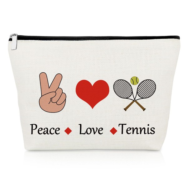 Tennis Gifts Cosmetic Bag Inspirational Gift for Tennis Player Makeup
