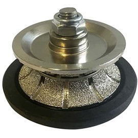 3/4" Full Bullnose Diamond Hand Profile Wheel for Granite, Marble, and Stone, 40/50 Grit, Shape V, 5/8"-11 Arbor