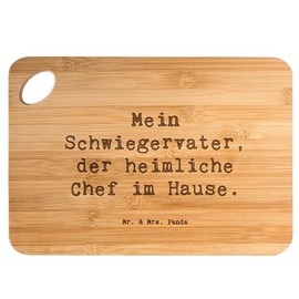 Mr. & Mrs. Panda Bamboo Chopping Board Saying Father in Law Chef Gift Anniversaries Wooden Chopping Board Breakfast Board Humorous