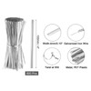 sourcing map 4" Twist Ties, Metallic Twist Ties, Reusable Plastic