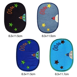 YFFSFDC Patch Set of 11 Cosmic Applique Large Size Iron on Star Ball Patch Denim Patch Embroidery Patch Repair Knee Repair Elbow Repair Kids Boys Girls DIY Celebration Gift