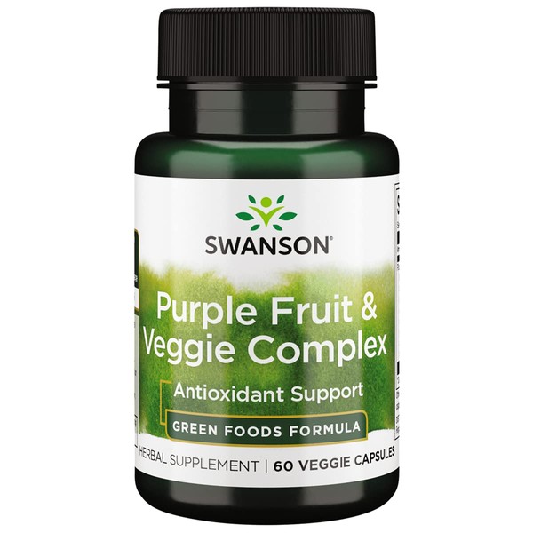 Swanson Whole Food Purple Antioxidants Fruit & Veggie Complex 400 Milligrams 60 Veg Capsules