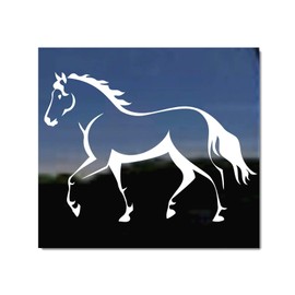 Warmblood Line Design Horse Trailer Vinyl Window Decal Sticker