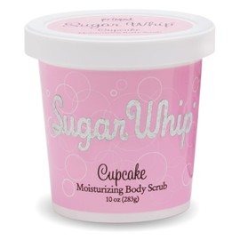 Primal Elements Sugar Scrub, Exfoliating Sugar Whip, Face and Body Cleanser, Moisturizer, Cupcake, 10 oz Package