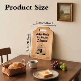Bambus Schneidebrett - Einweihungsgeschenk Haus Perfektes Einzugsgeschenk für Haus & Wohnung Willkommen im Neuen Zuhause Alles Gute im Neuen Zuhause Einzugsgeschenke Haus & Einzugsgeschenke Wohnung