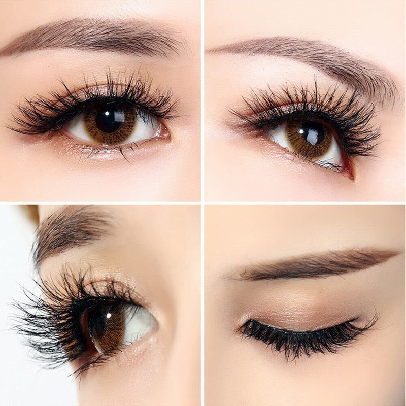AIMALL 7 Pairs/set Natural Fake Lashes Set 3D Mixed Layered