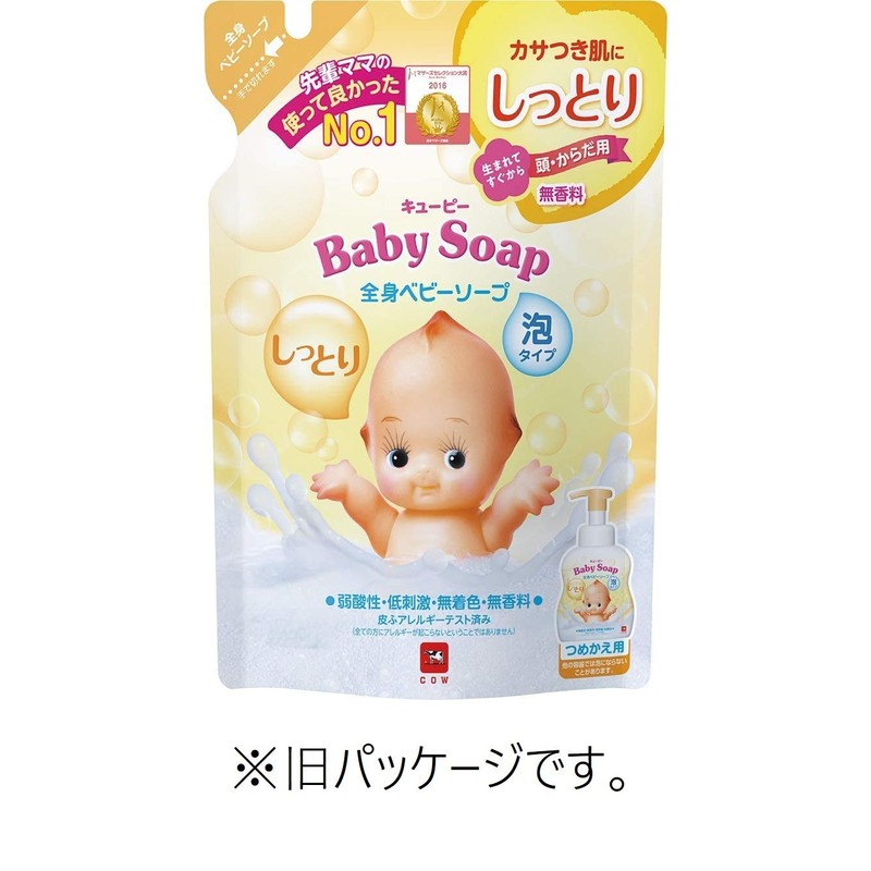 Kewpie Moist Full Body Baby Soap, Foam Type, Refill, 11.8