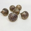 Moroccan Blue & Gold Round Drawer Knob Cupboard Pull Drawer