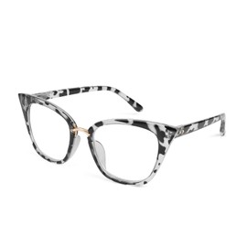 WANWAN Women Cat Eye Reading Glasses Fashion Frame Oversized Quality Readers (Transparent Pink, 2.0 x)