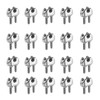 sourcing map 20 Pcs M2 Stainless Steel Wire Rope Clip