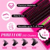 PURELEOR Lash Clusters 80D 10-16mm Mixed Individual Lashes Cluster DIY