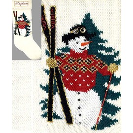 Elegant Heirlooms Christmas Stockings Kits for Knitting Ski Man