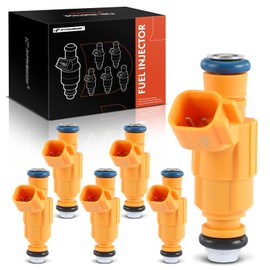 A-Premium Set of 6 Fuel Injectors Compatible with Saab 9-3 2006 2007 2008 2009, 2.8L, Replace# 12581682