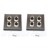 (2) Two Four XLR Double Wall Plates w/Neutrik NC3FD-L-1 Female