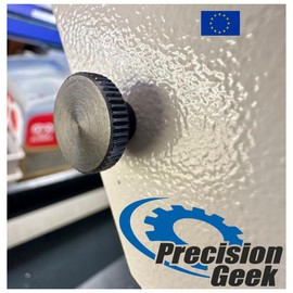 PrecisionGeek Shoulder Thumb Screws Blackened Steel DIN 464 Hand Grip Screws (M4 x 16mm)