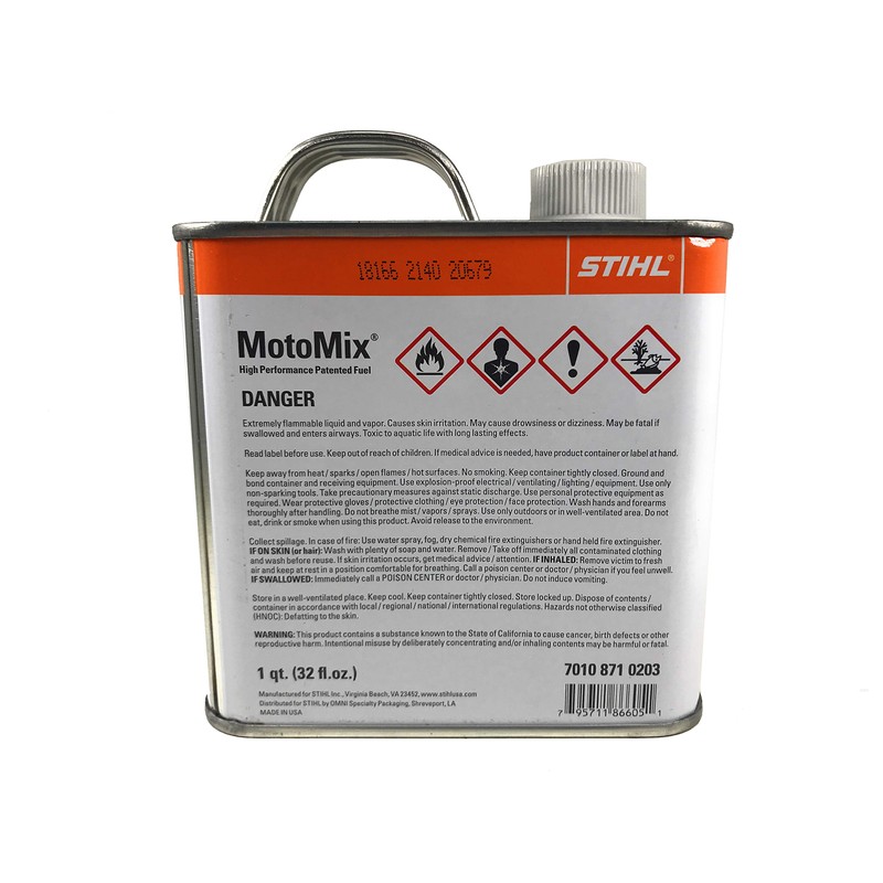 Stihl 7010-871-0203 MotoMix Premixed Fuel 50:1 (1 Quart)
